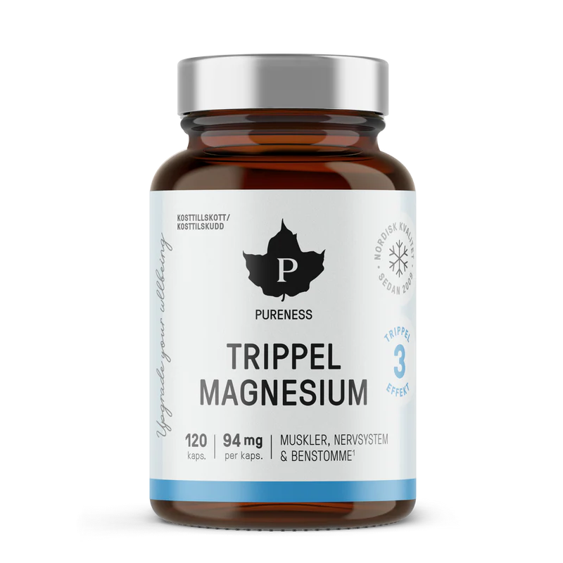 Pureness Premium Trippel Magnesium (120 Kapslar)