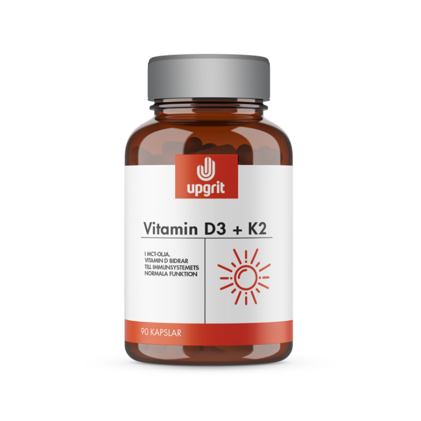 Upgrit Vitamin D3 + K2 (90 kapslar)